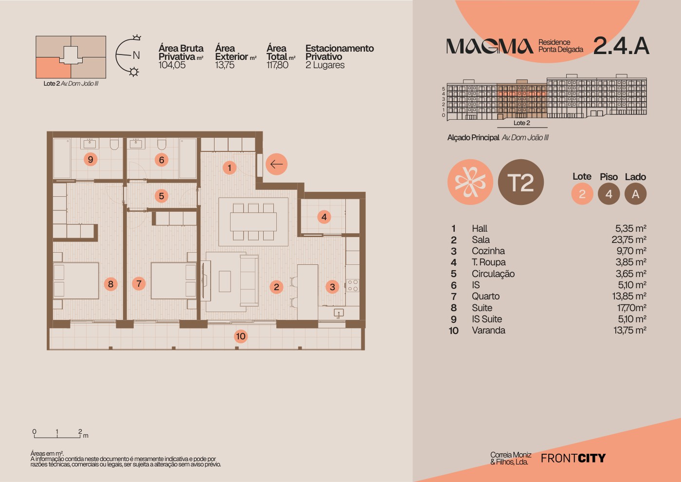 Planta do apartamento 2.4.A