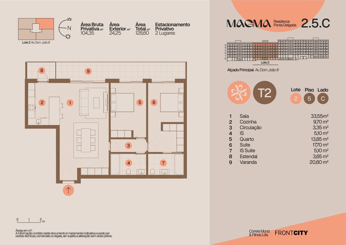 Planta do apartamento 2.5.C
