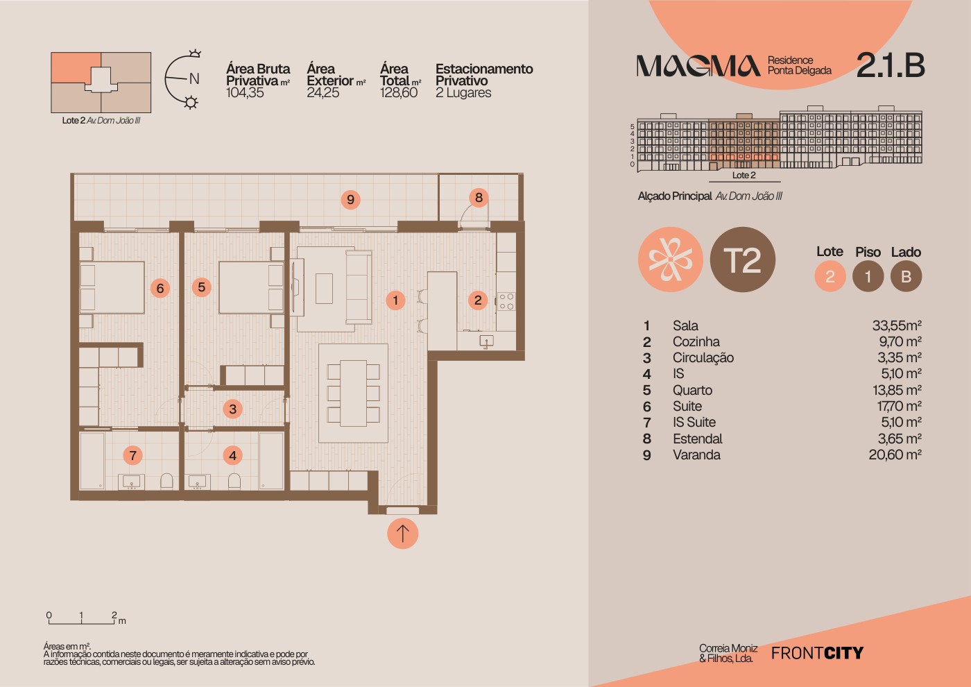 Planta do apartamento 2.1.B