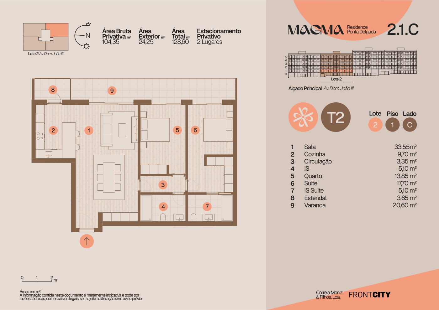 Planta do apartamento 2.1.C