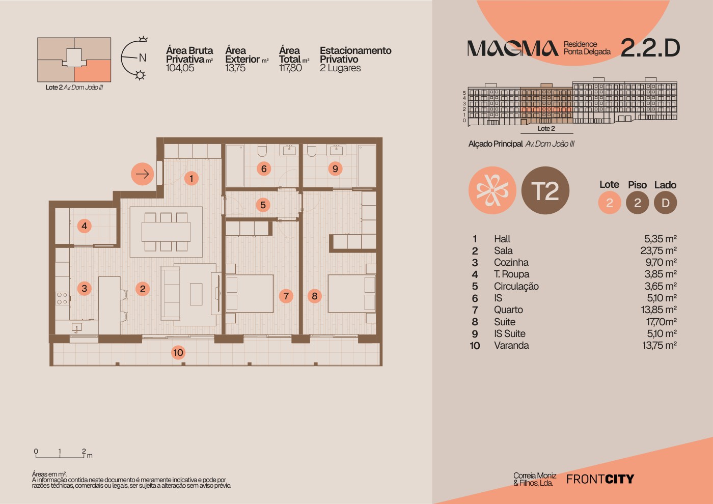 Planta do apartamento 2.2.D